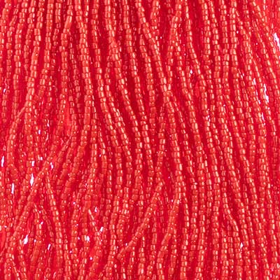 Czech Seed Bead 3Cut 10/0 Opaque Medium/Dark Red Strung, 1741