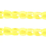 Czech Seed Bead 3Cut 10/0 Transparent Yellow Iris Strung, 1752