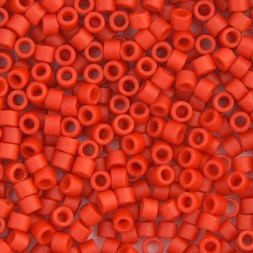 Miyuki Delica 11/0 Orange Cinnabar Opaque Matte-Dyed, DB0795V