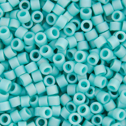 Miyuki Delica 11/0 Turquoise Green Opaque AB Matte, DB0878V