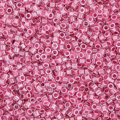 Delica 11/0 RD Pink Sparkle Crystal Lined, 902V
