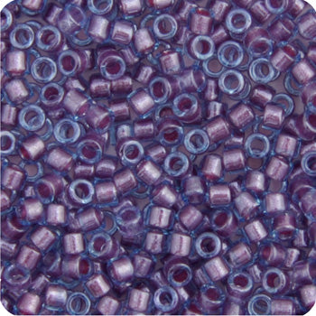 Delica 11/0 RD Rose Sparkle Aqua Lined, 922V