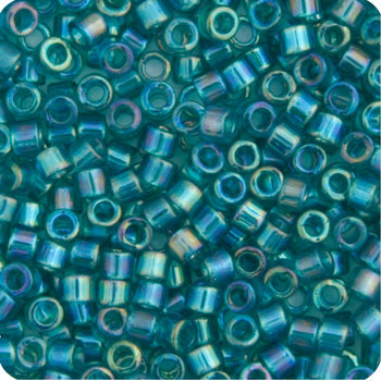 Delica 11/0 RD Teal Caribbean Transparent AB, 1248V