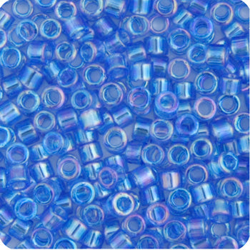 Delica 11/0 RD Blue Azure Transparent AB, DB1250