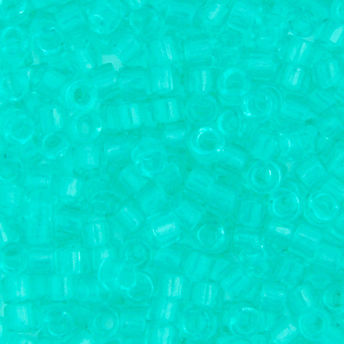 Delica 11/0 RD Dark Green Mint Transparent Dyed, DB1304V