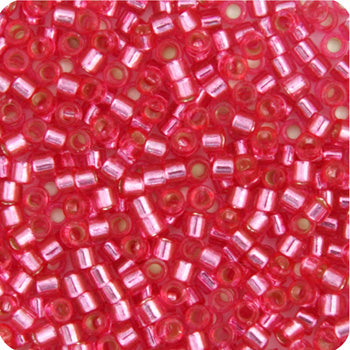 Delica 11/0 RD Dark Pink Rose Silver Lined-Dyed, 1338V