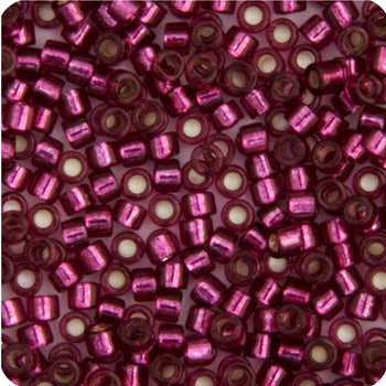 Delica 11/0 RD Raspberry Silver Lined-Dyed, 1342V