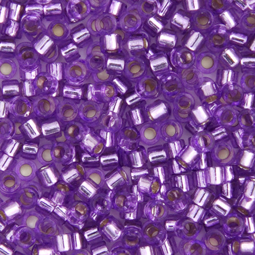 Delica 11/0 RD Lilac Silver Lined-Dyed, 1343V