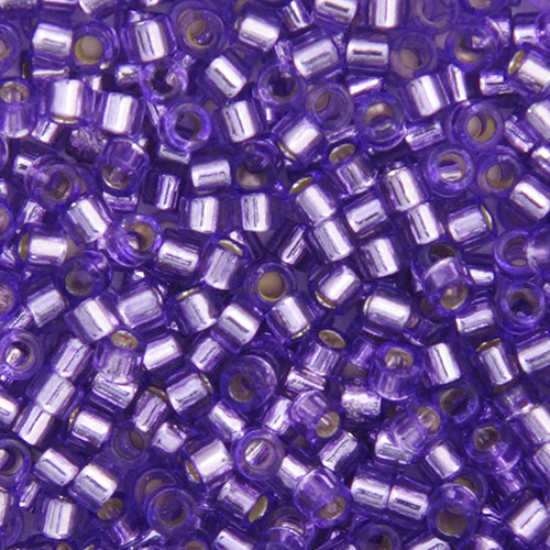 Delica 11/0 RD Purple Silver Lined-Dyed, 1347V