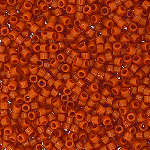 Delica 11/0 Duracoat Opaque Dyed Pumpkin Orange, DB2108V