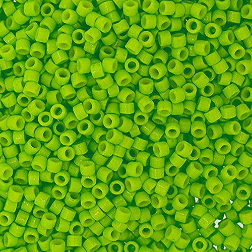 Delica 11/0 Duracoat Opaque Dyed Neon Green, DB2121V