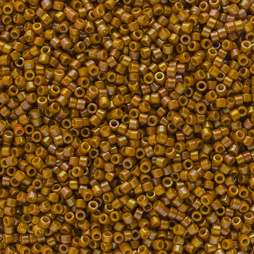 Delica 11/0 Opaque Glazed Yellow Mustard AB, DB2272V