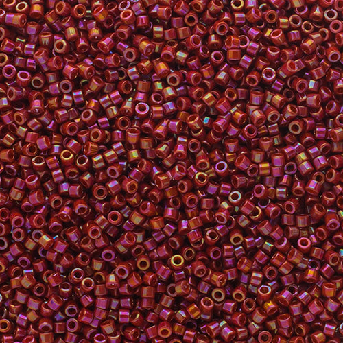 Delica 11/0 Opaque Glazed Red Cherry AB, DB2275V