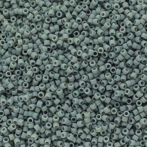 Delica 11/0 Frosted Glazed Light Grey Matte, DB2281V
