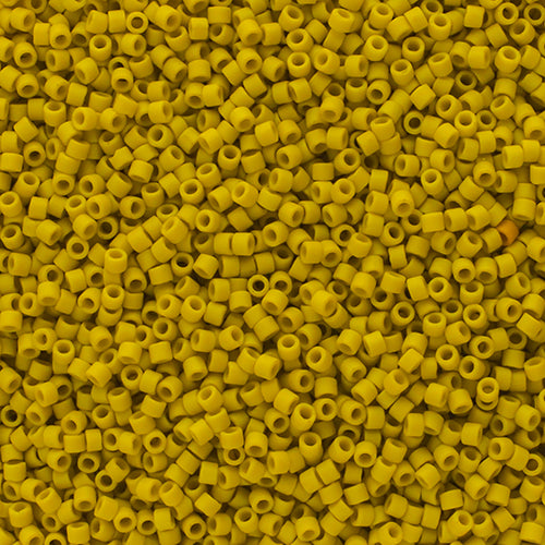 Delica 11/0 Frosted Glazed Yellow Lemon Matte, DB2283V
