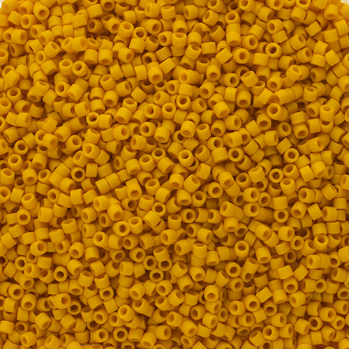 Delica 11/0 Frosted Glazed Yellow Canary Matte, DB2284V