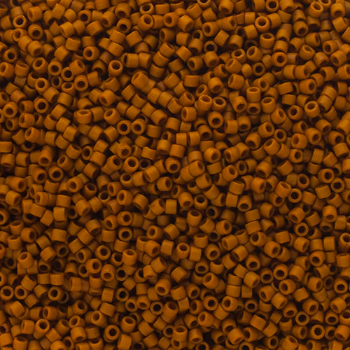 Delica 11/0 Frosted Glazed Brown Cinnamon Matte, DB2286V