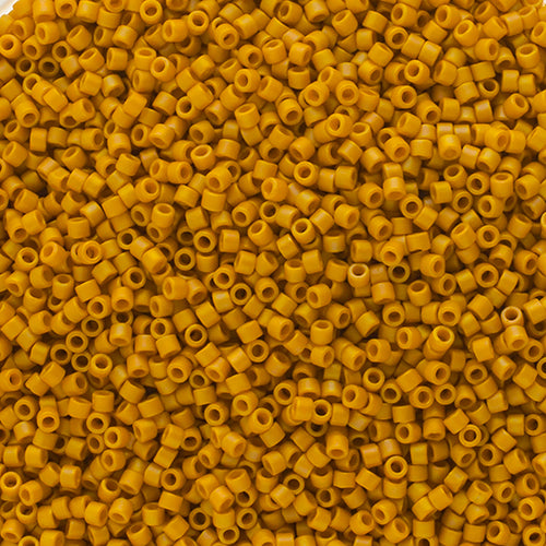 Delica 11/0 Frosted Glazed Rainbow Yellow Matte AB, DB2302V