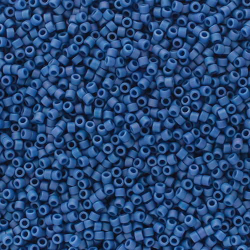 Delica 11/0 Frosted Glazed Rainbow Blue Sapphire Matte AB, DB2318V