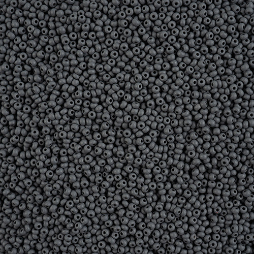 Czech Seed Beads 11/0 PermaLux Dyed Chalk Grey Matt, 43183V