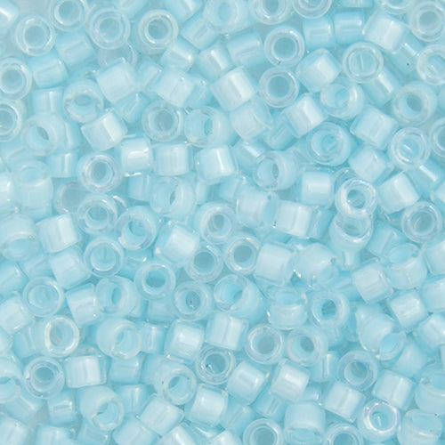 Delica 11/0 RD Aqua AB Lined-Dyed, DB0078V