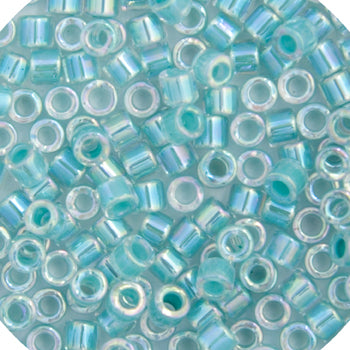 Delica 11/0 RD Dark Aqua AB Lined-Dyed, DB0079V