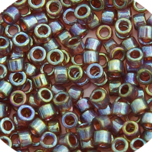 Delica 11/0 RD Topaz Transparent Gold Luster, 122V