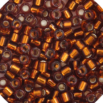 Delica 11/0 RD Amber Silver Lined, DB0144V