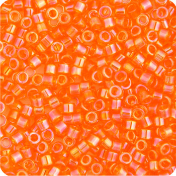 Delica 11/0 RD Light Orange Transparent AB, 151V