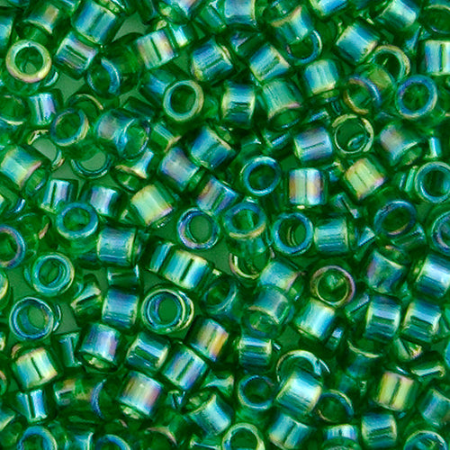 Delica 11/0 RD Green Transparent AB, 152V