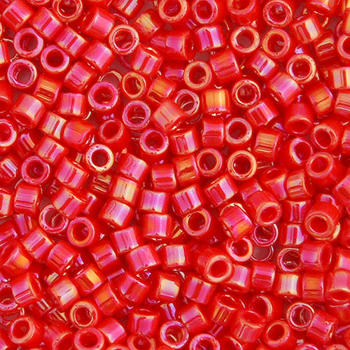 Delica 11/0 RD Red Coral Opaque AB, 159V