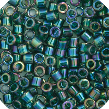 Delica 11/0 RD Dark Green AB, DB0175V