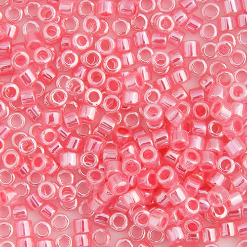 Delica 11/0 RD Crystal Rose Ceylon Lined-Dyed, DB0236V