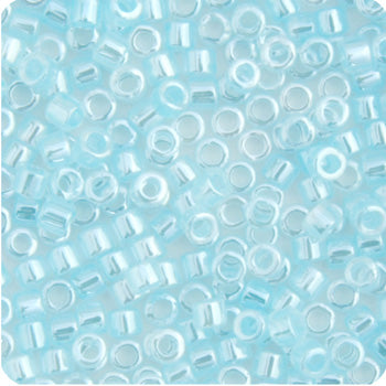 Delica 11/0 RD Light Crystal Aqua Ceylon Lined-Dyed, 239V