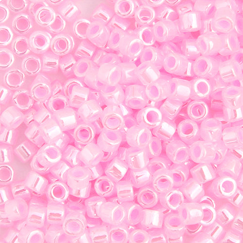 Delica 11/0 RD Light Crystal Pink Ceylon Lined-Dyed, 244V