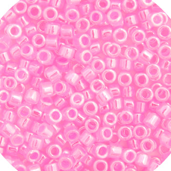 Delica 11/0 RD Dark Crystal Pink Ceylon Lined-Dyed, DB0246V