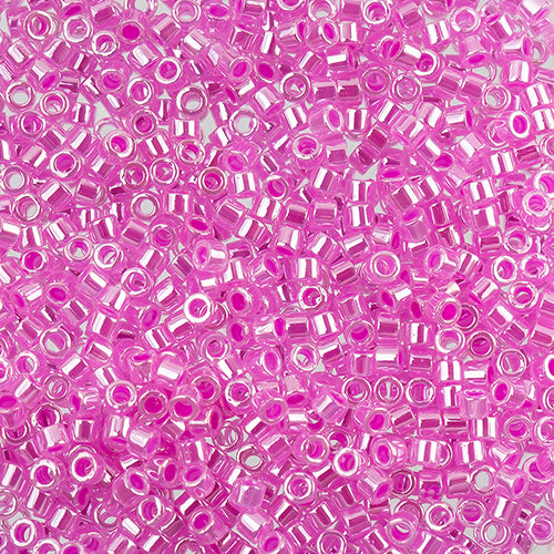 Delica 11/0 RD Crystal Fuchsia Ceylon Lined-Dyed, DB0247V