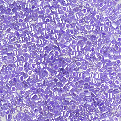 Delica 11/0 RD Crystal Purple Ceylon Lined-Dyed, DB0249V