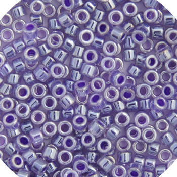 Delica 11/0 RD Crystal Violet Ceylon Lined-Dyed, DB0250V