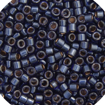 Delica 11/0 RD Dark Blue Lined-Dyed, DB0278V