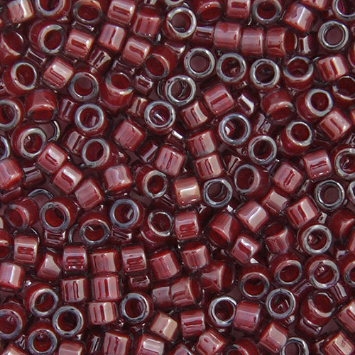 Delica 11/0 RD Dark Crystal Red Lined-Dyed, DB0280V