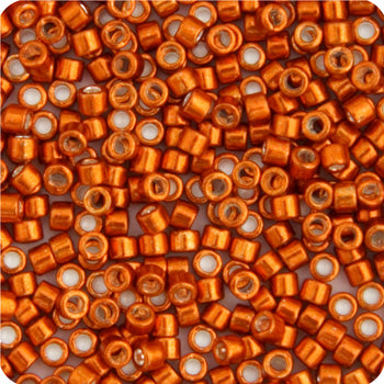 Delica 11/0 RD Burnt Orange Terracotta Opaque Glavanized-Dyed, DB0421V