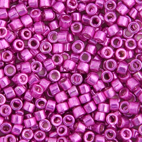 Delica 11/0 RD Hot Pink Opaque Glavanized-Dyed, 425V