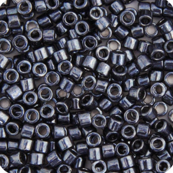 Delica 11/0 RD Dark Gunmetal Opaque Nickel Plated Dyed, 453V