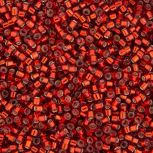 Delica 11/0 RD Ruby Red Silver Lined-Dyed, 603V
