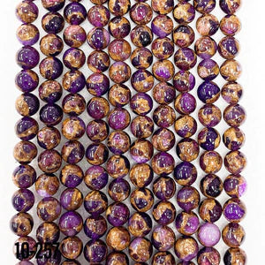 Purple Suspended Copper Natural Stone Beads