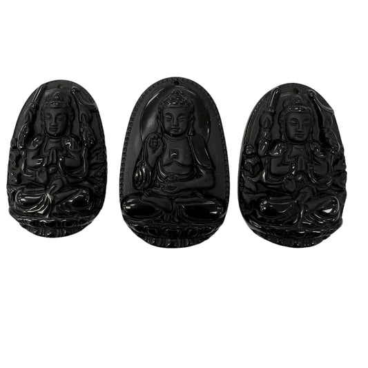 Natural Stone Onyx Buddha Pendant