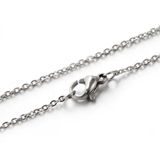 Stainless Steel Hypoallergic 2mm Rolo Chain - Sold By Yard