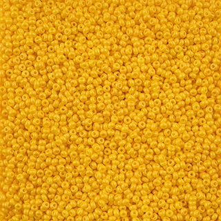 Czech Seed Beads 10/0 PermaLux Dyed Chalk Dark Yellow, 42101