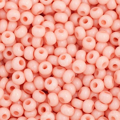 Czech Seed Bead 11/0 Light Orange Chalk Dyed Solgel, 40009B